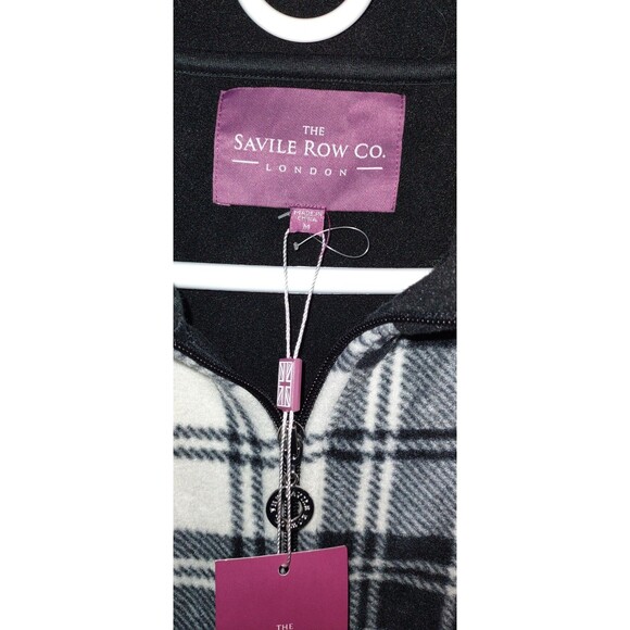 NWT Sz M Women’s The Savile Row Company Sleeveless Jacket Vest Plaid Black White - Picture 3 of 5